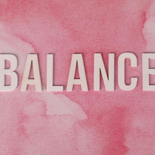 Concept of visual balance and mindfulness